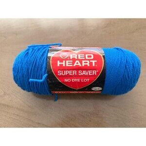 Red Heart Super Saver yarn 7oz 364yds Blue #886 100% acrylic NEW!